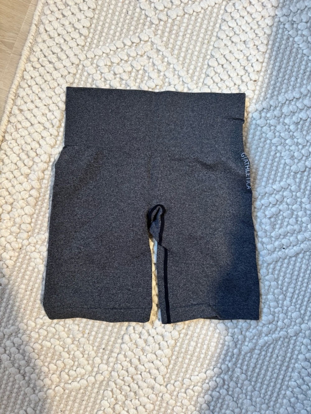 High-Waist Athletic Bike Shorts - Dark Gray
